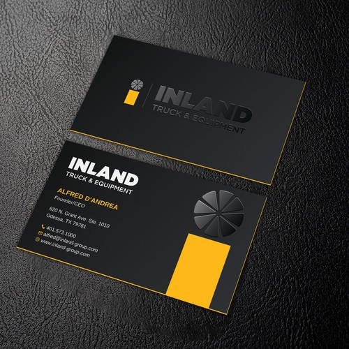 Spot UV design with the title 'Business card'