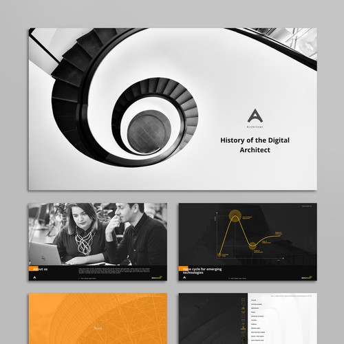 Conceptual design with the title 'Architectural conference presentation deck'