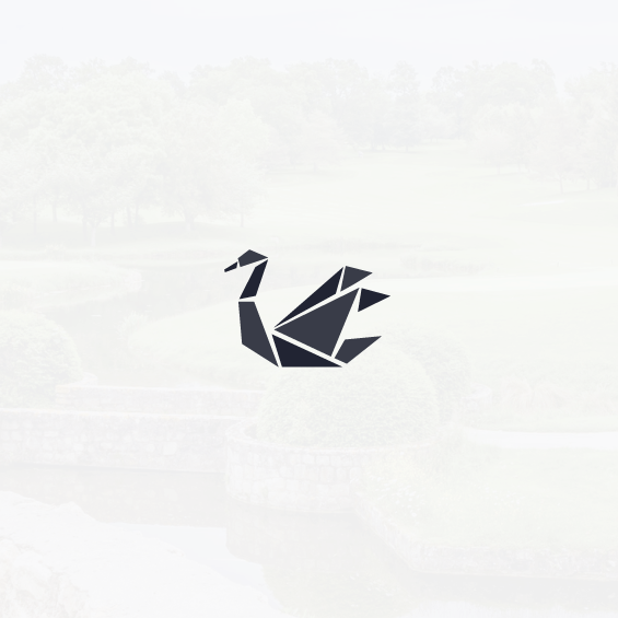 Origami design with the title 'Origami swan logo'