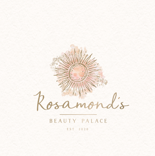 Sun design with the title 'rosamonds beauty palace'