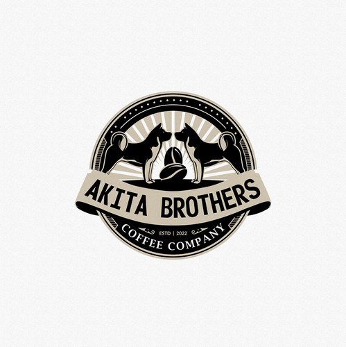 Coffee shop brand with the title 'Akita Brothers '