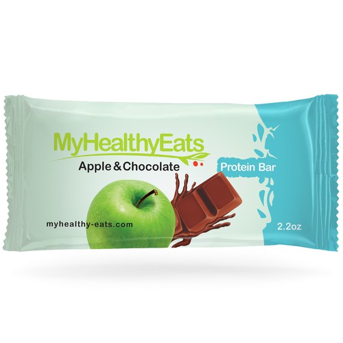 Healthy food design with the title 'Protein Bar wrap package'