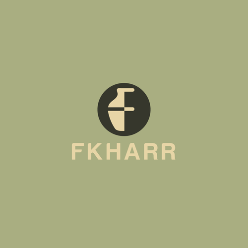 Khaki logo with the title 'pottery logo'