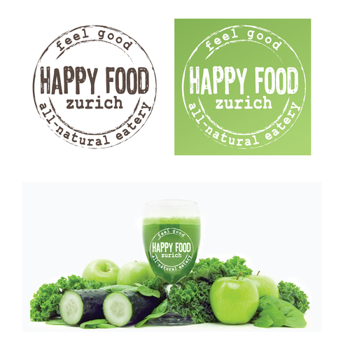 Sandwich logo with the title 'Logo design for all natural eatery'