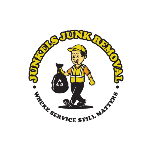 Junk removal logo with the title 'Retro logo for Junkels Junk Removal'