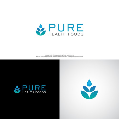 Healthy food design with the title 'Pure Health Foods'