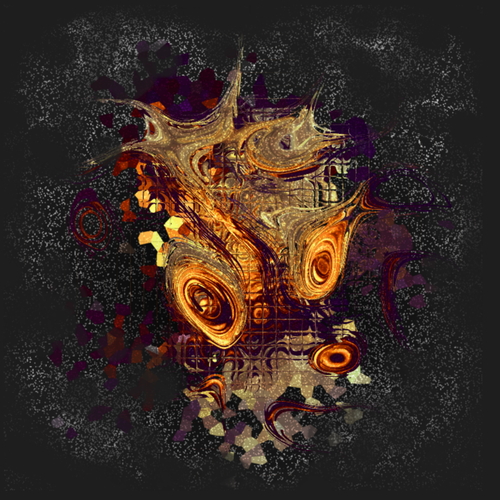 Abstract t-shirt with the title 'Tera Luna'