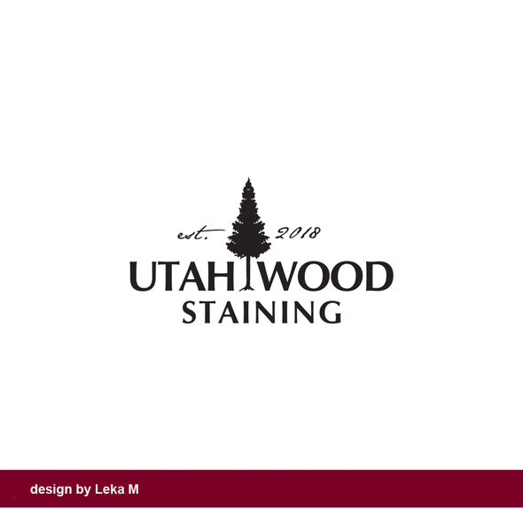 Utah logo with the title 'Utah Wood Staining'