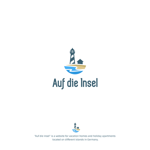 Vacation logo with the title 'Auf die Insel'
