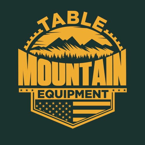 Equipment design with the title 'Table Mountain Equipment'