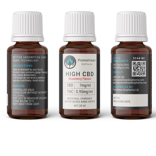 Tincture label with the title 'Need a great design that not only impart pleasant impact on consumer but also give them healthy vibe'