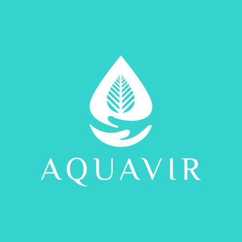 Aqua logo with the title 'Aquavir logo winner'
