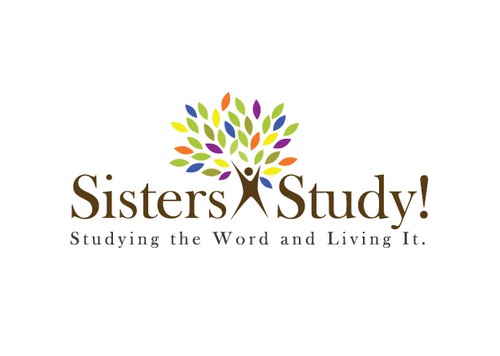 Serif logo with the title 'Sisters Study Logo Design'