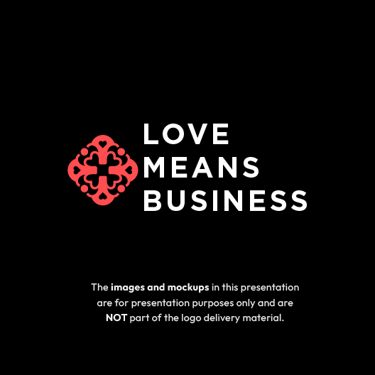 Relationship logo with the title 'Love Means Business'