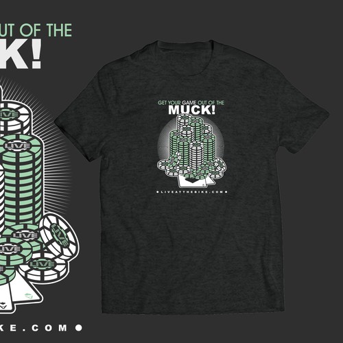 Chip design with the title 'poker tees'