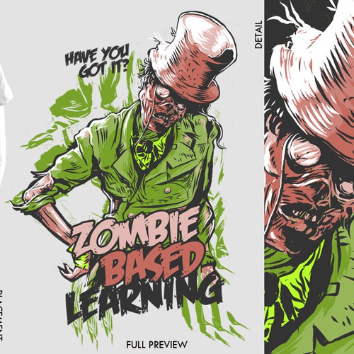 Zombie t-shirt with the title 'Zombie T-Shirt Design'