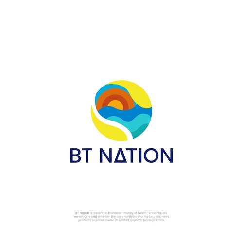 Badminton logo with the title 'Beach Tennis Players Logo'