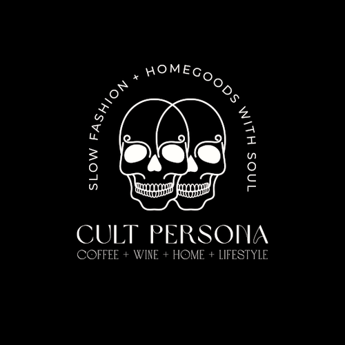 Scary design with the title 'Cult Persona Coffee'