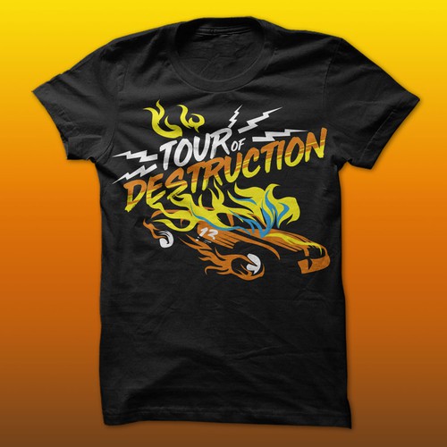Fire t-shirt with the title 'Tour of Destruction'