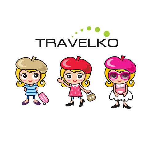 Kid logo with the title 'travelko'