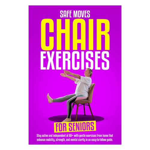 Yoga book cover with the title 'Chair exercises for seniors'