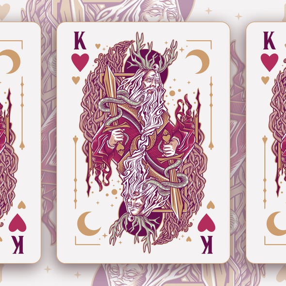 Playing card design with the title 'King of hearts'