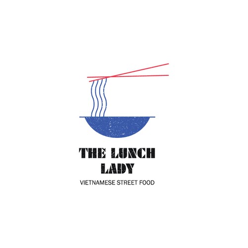 Street food logo with the title 'The Lunch Lady – Vietnamese street food'