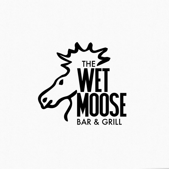 Bar and Grill logo with the title 'Logo concept for American bar & grill'