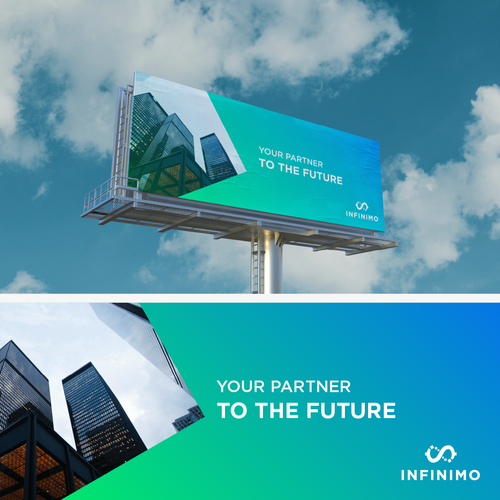 Advertising brand with the title 'Billboard concept for Infinimo company'