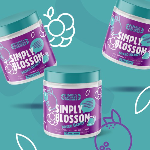 Supplement label with the title 'LABEL FOR NEW HEALTH SUPPLEMENT'