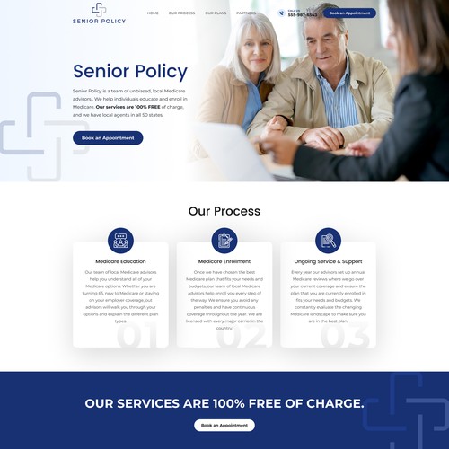 Geometric website with the title 'Medicare Advisory Homepage'