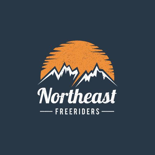 Rider logo with the title 'Northeast Freeriders Logo'