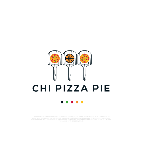Pie design with the title 'Logo for Chi Pizza Pie fast casual pizza restaurant'