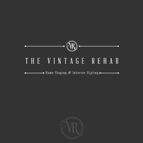 Household interior design logo with the title 'The Vintage Rehab - Home Staging & Interior Styling'