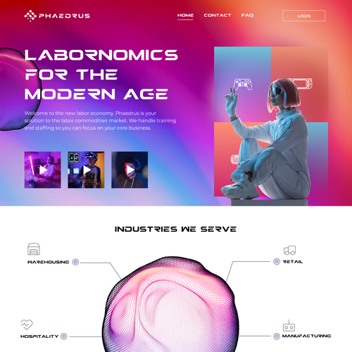 User-friendly website with the title 'Design a Home page for a cutting edge Startup'