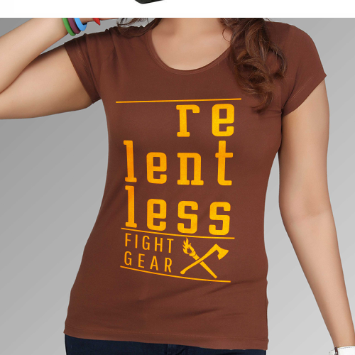 Axe design with the title 'Relentless Fight Gear'