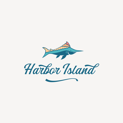 Summer logo with the title 'Harbor Island Logo design'