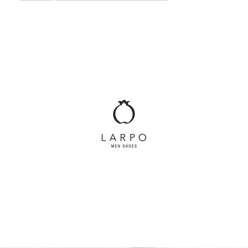 Pomegranate design with the title 'Logo concept proposal for Larpo Men Shoes'