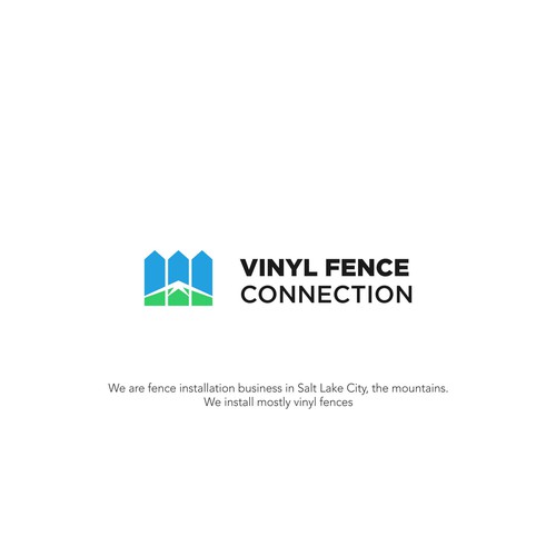 Fence design with the title 'VINYL FENCE CONNECTION'