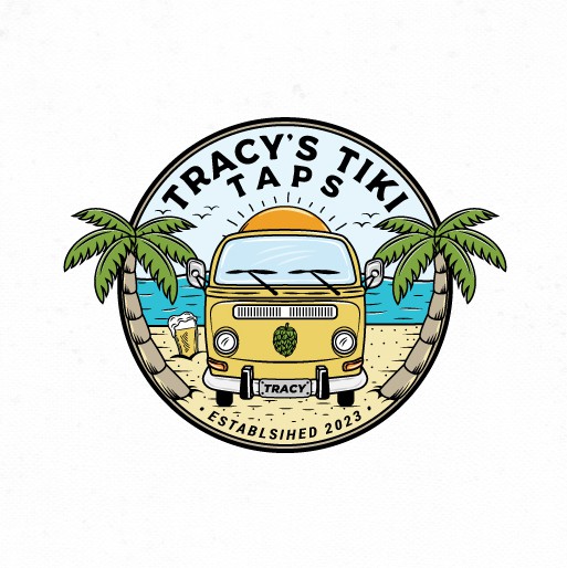 Bahamas logo with the title 'Colorful logo for beer bus.'