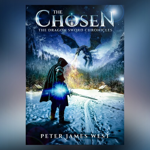 Epic fantasy book cover with the title 'the chosen'