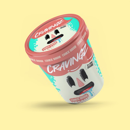 Ice cream shop design with the title 'Ice cream pint design'