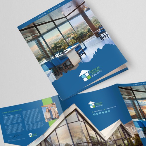 Arizona design with the title 'Folder Design for window and door installation company'