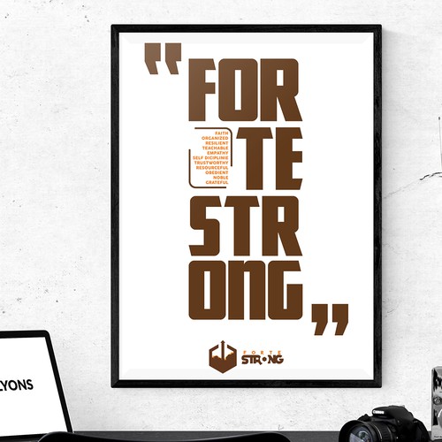 Font artwork with the title 'Poster design'