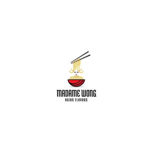 Asian logo with the title 'Playful logo for Madame Wong'