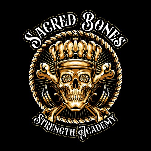 Portfolio logo with the title 'Sacred Bones'
