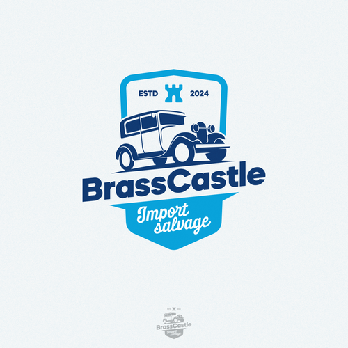 Classic logo with the title 'retro car logo'