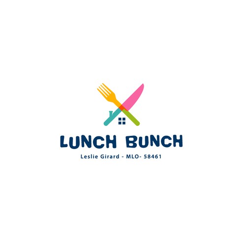 Lunch logo with the title 'lunch bunch logo'