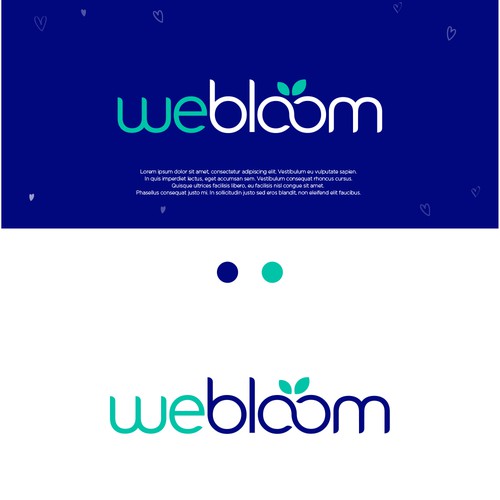 Marriage design with the title 'webloom logo'