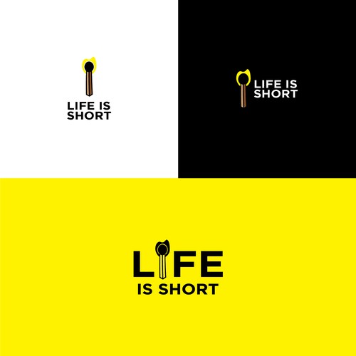 Life logo with the title 'Simple but Meaningful Logo for LIFE IS SHORT!'